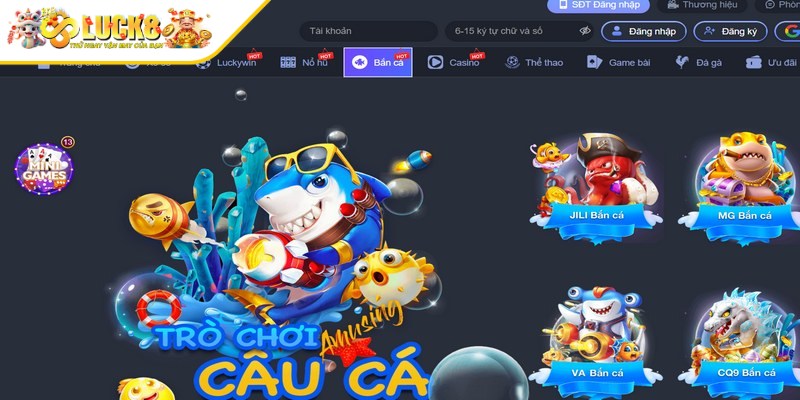 Bắn cá Luck8 là một trò chơi đổi thưởng trực tuyến