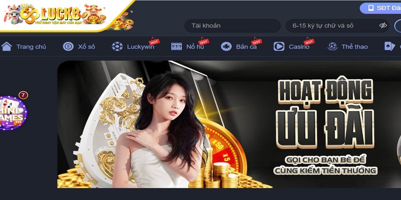 Khuyến mãi Luck8 khi đăng ký thành viên mới