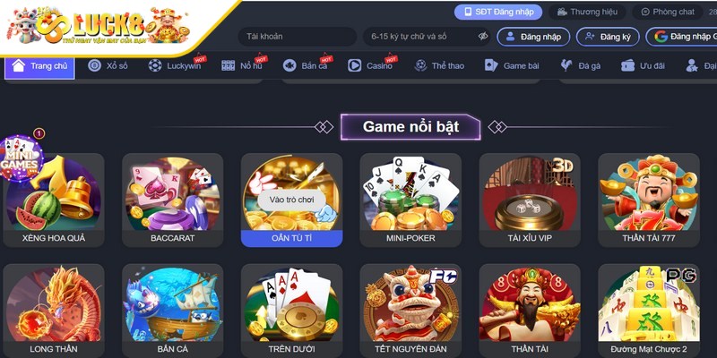 Kho game quy tụ đa dạng các trò chơi hiện đang có mặt trên thị trường