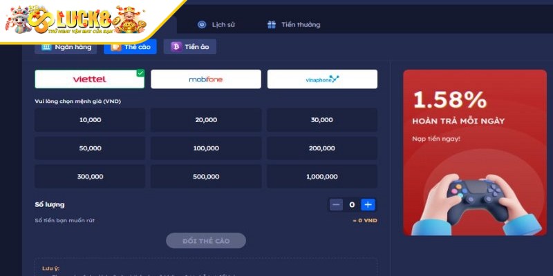 Hướng dẫn rút tiền Luck8 đầu tiên bạn cần đăng nhập vào tài khoản của mình