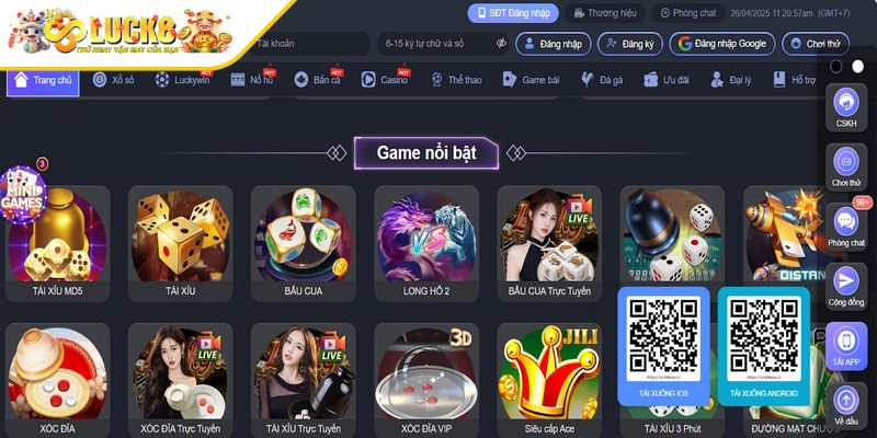 Những lưu ý khi tải app Luck8